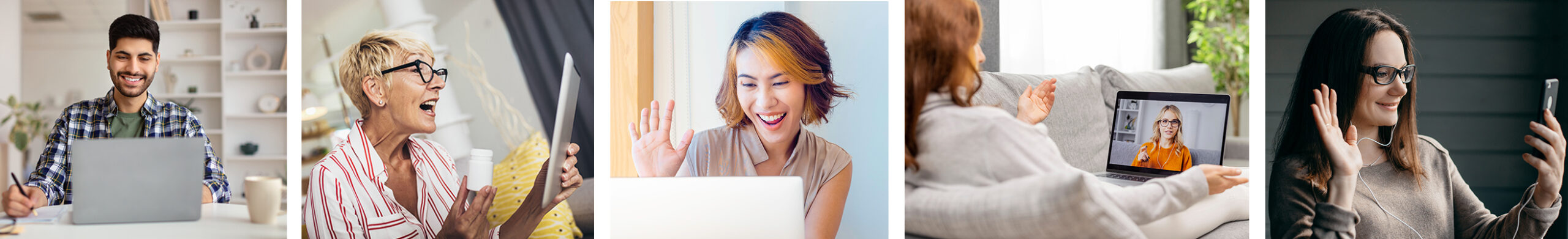 People on virtual meetings